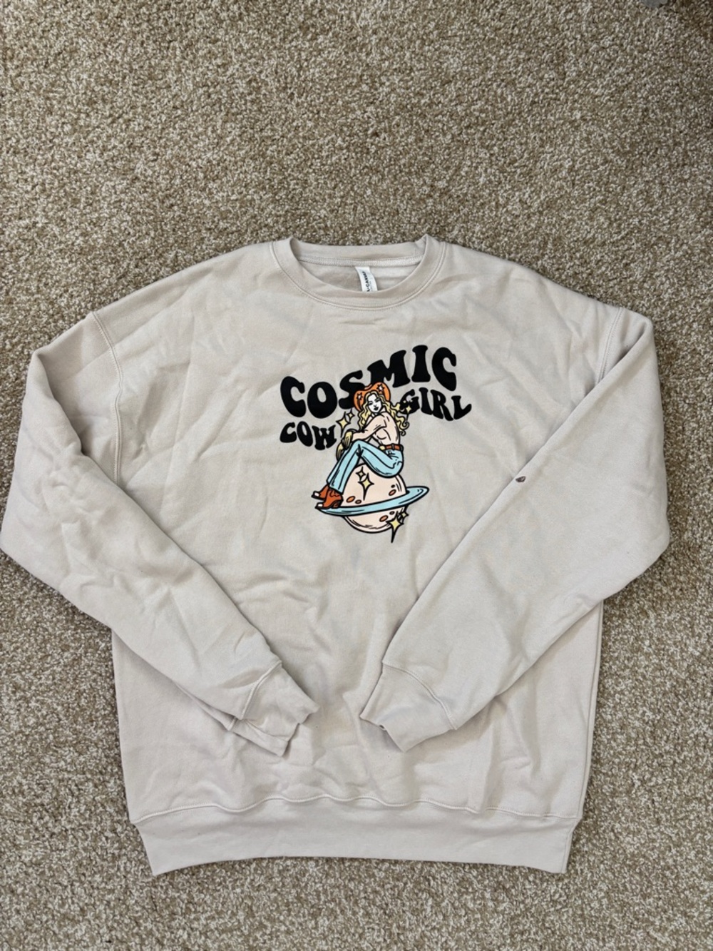 Cosmic Cowgirl Graphic Crewneck Sweatshirt